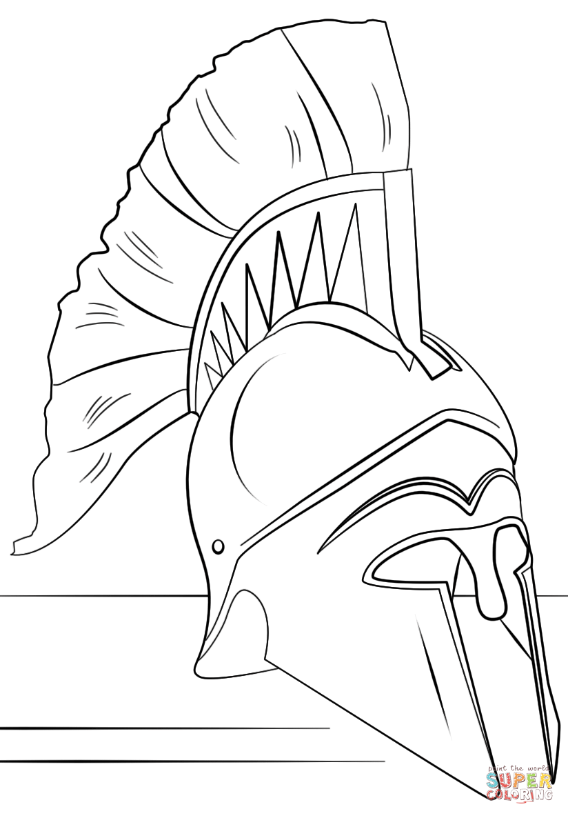 Printable roman soldier helmet template