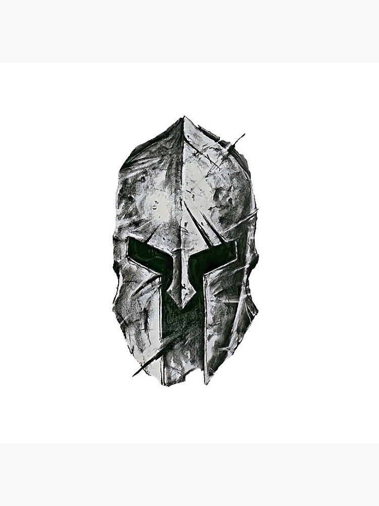 Spartan helmet white design pin for sale by roofhub