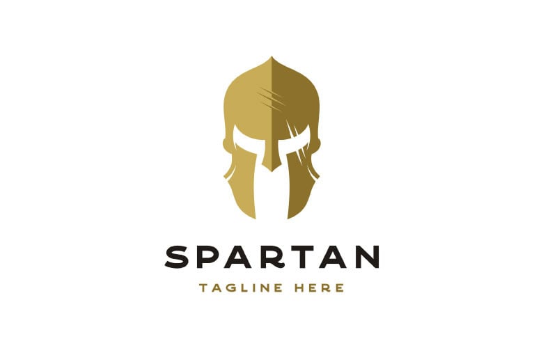 Retro spartan sparta logo spartan helmet logo design template