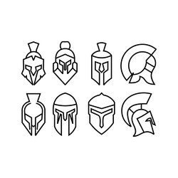 Spartan warrior logo vector images over