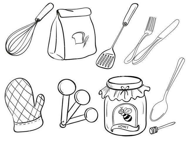 Baking utensils coloring pages coloring pages coloring pages for boys cartoon clip art