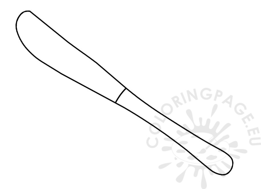 Butter knife coloring page