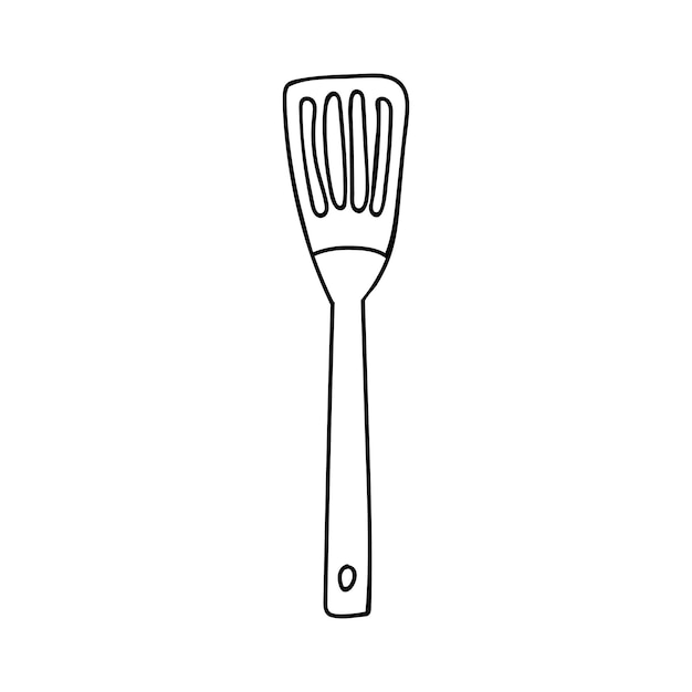 Premium vector doodle kitchen spatula illustration in vector hand drawn spatula icon in vector