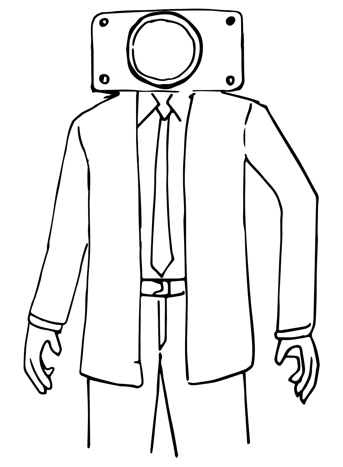 Speakerman coloring pages