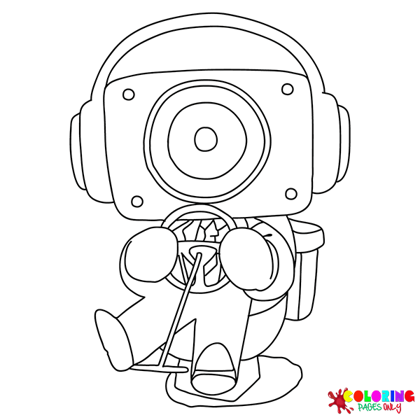 Speakerman coloring pages