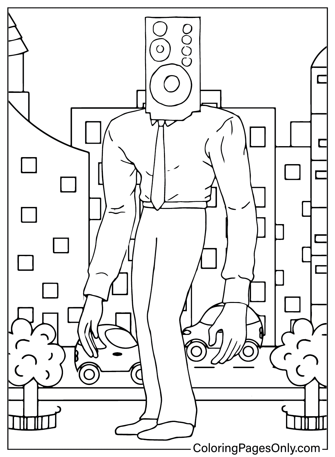 Big speakerman coloring pages