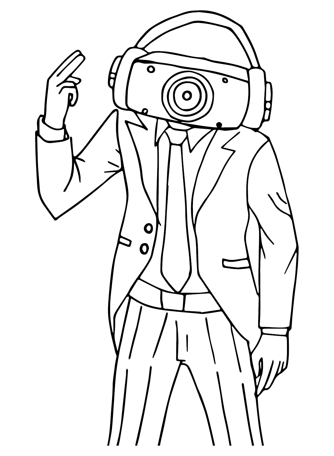 Speakerman coloring pages