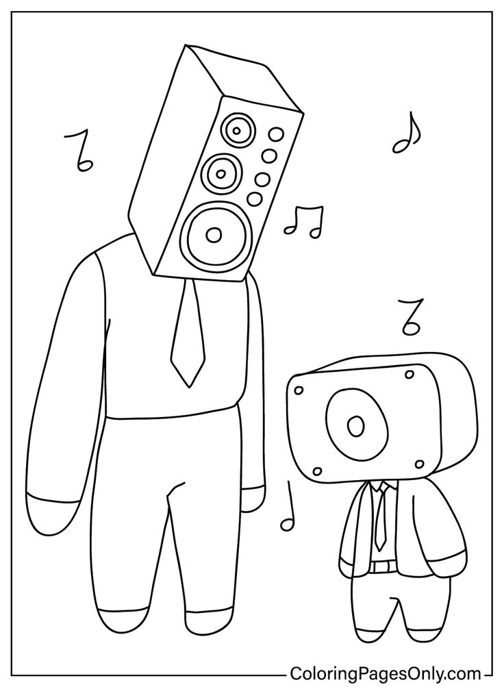 Big speakerman coloring pages