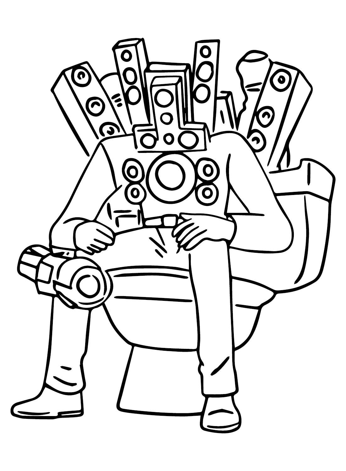 Titan speakerman coloring pages