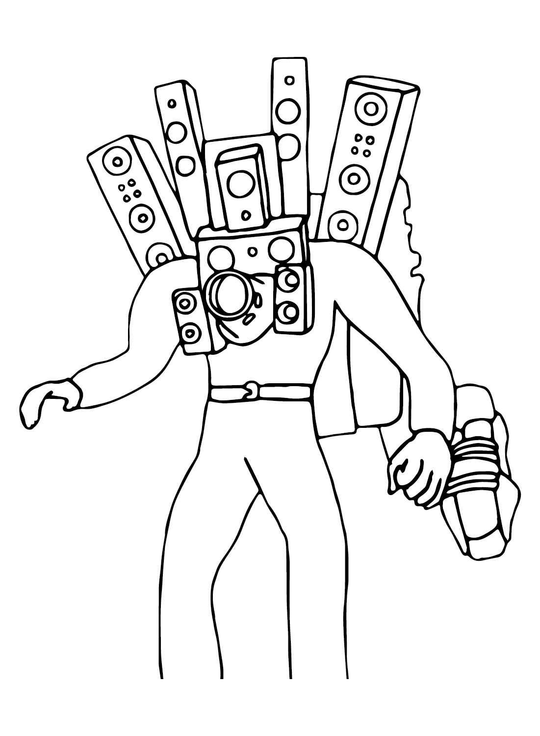 Titan speakerman coloring page images