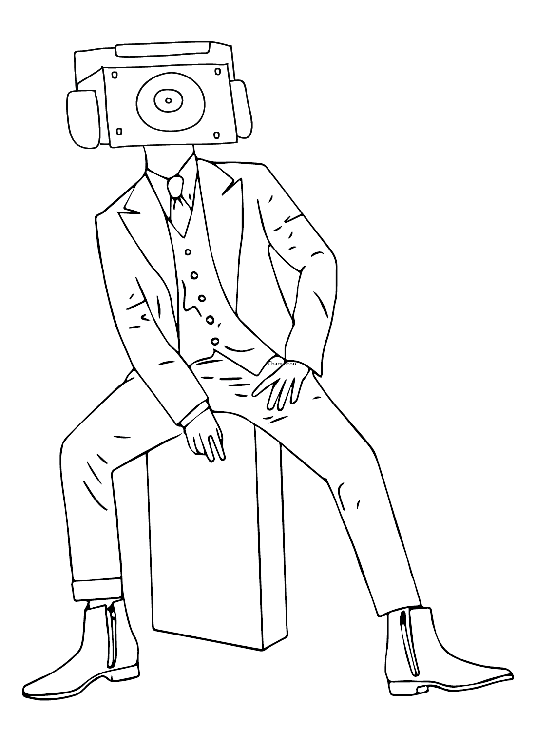 Speakerman coloring pages