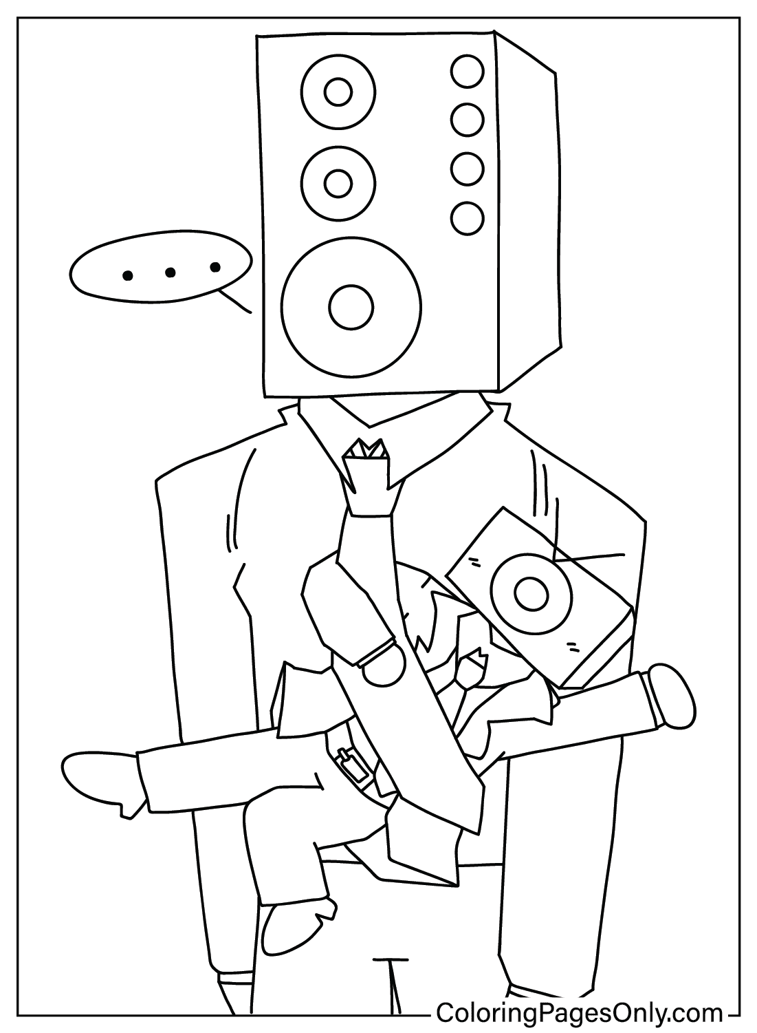 Big speakerman coloring pages