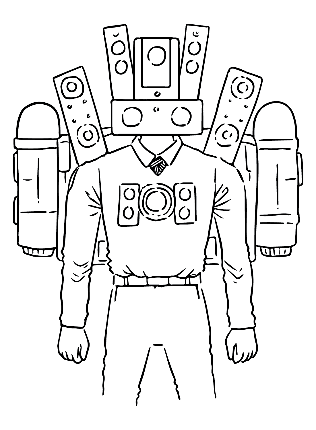 Titan speakerman coloring pages