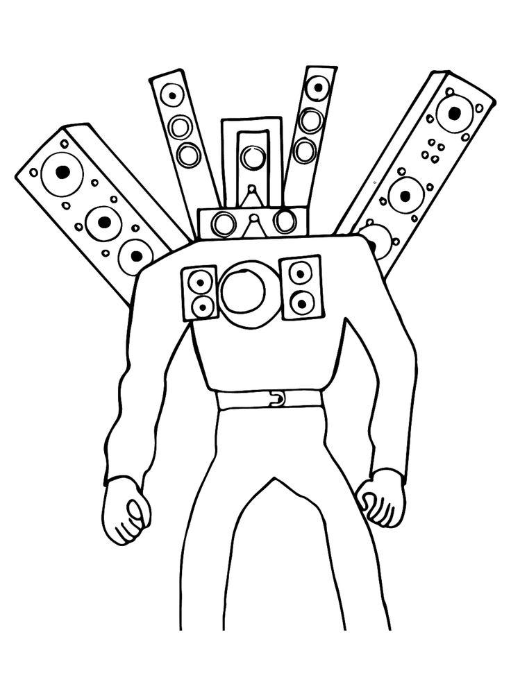 Titan speakerman coloring pages