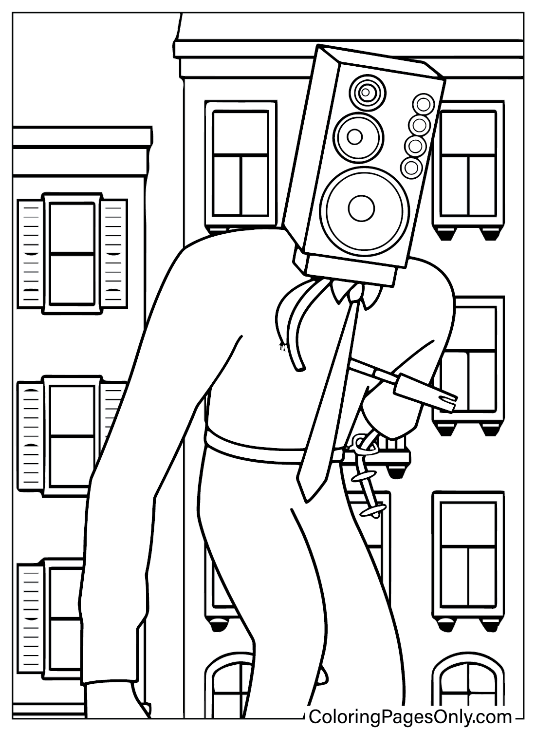 Big speakerman coloring pages