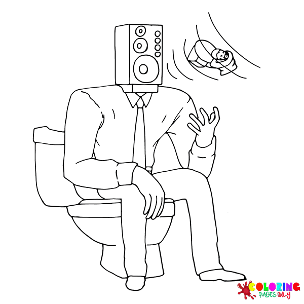 Big speakerman coloring pages