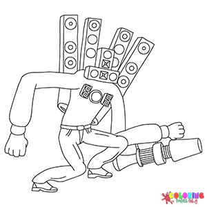 Titan speakerman coloring pages