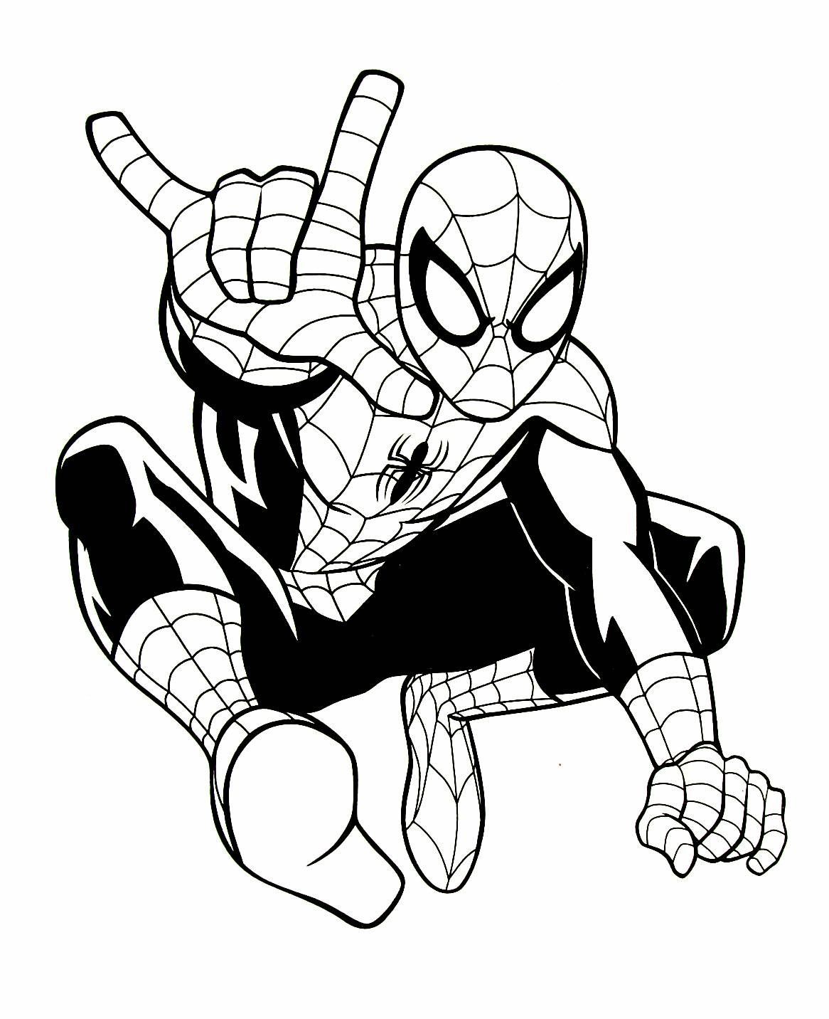 Printable spiderman coloring pages pdf easy and fun