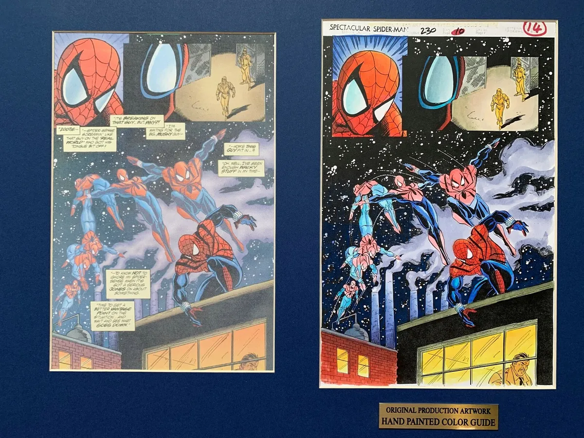 Original color guide for spectacular spider