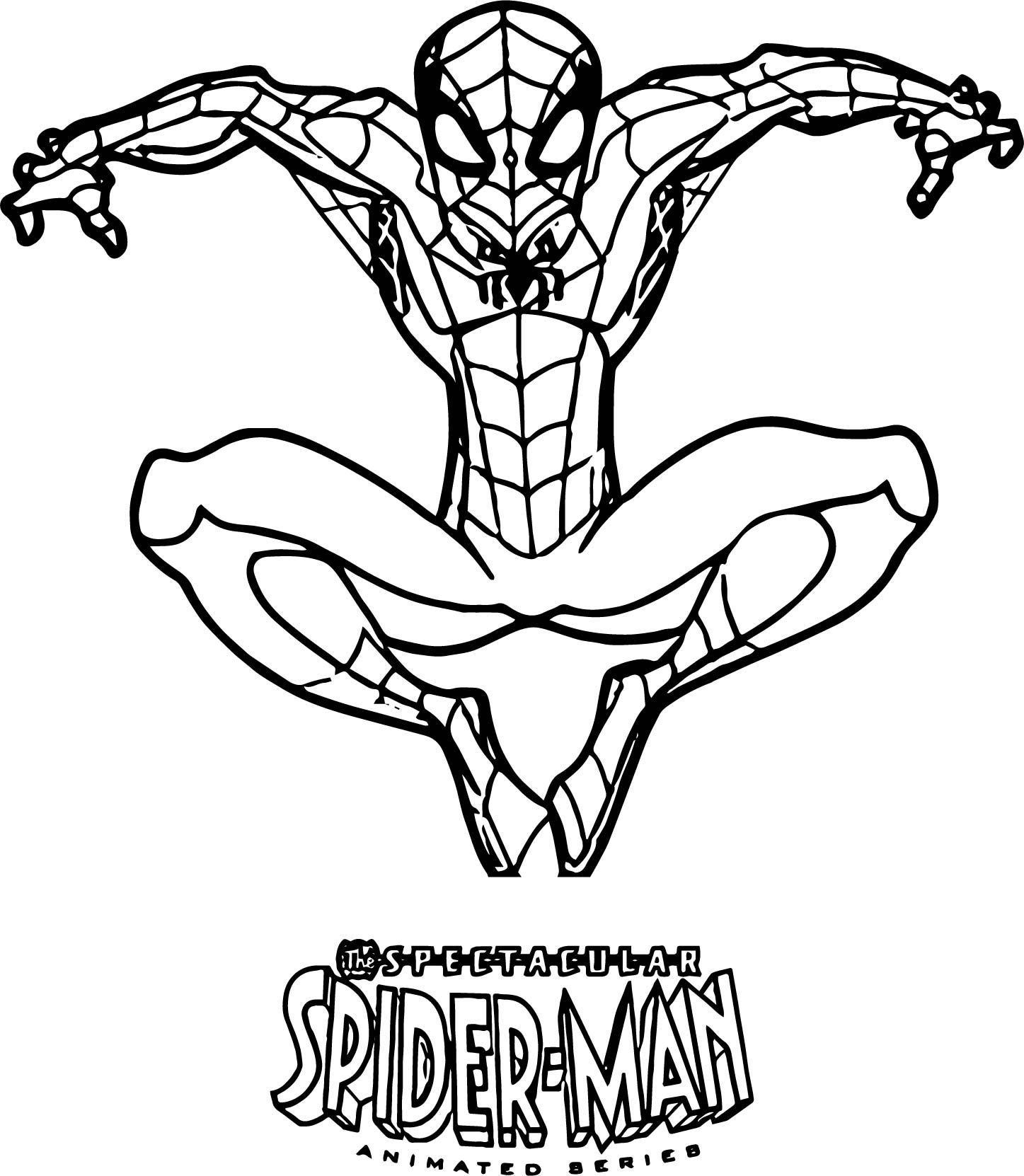 Spectacular spider man coloring page