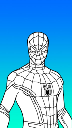 Spider boy super coloring book