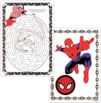 Marvel spiderman coloring book bundle with spiderman stickers and rex