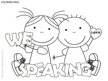 Speech therapy door signs and coloring pag coloring pag kids coloring books free coloring pag