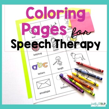 Speech therapy coloring pages