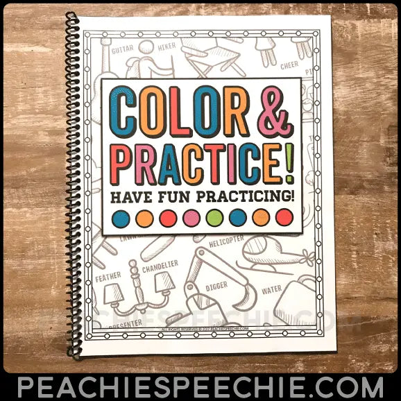 Speech sound coloring pages articulation coloring book