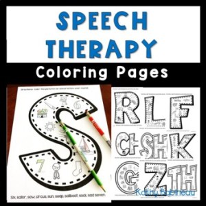 Speech therapy coloring pages