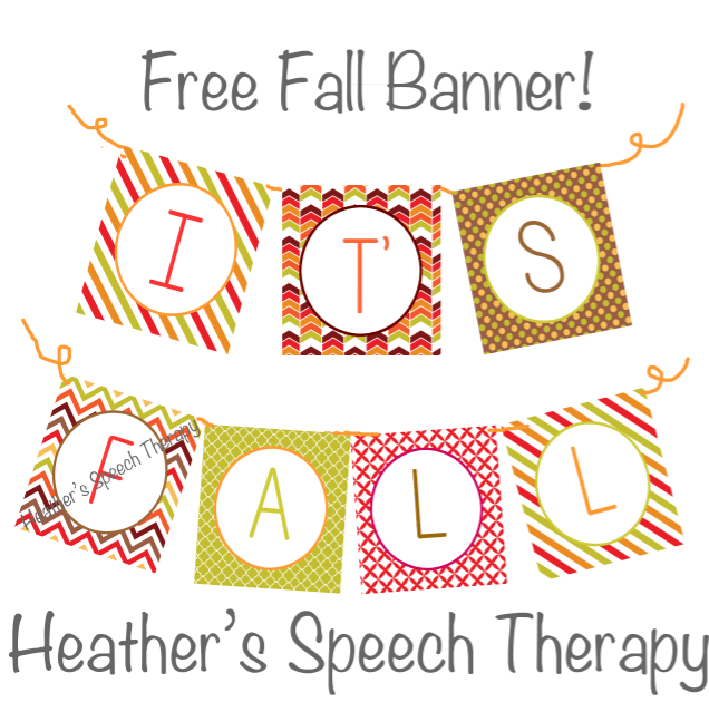 Fall banner and coloring pages â heathers speech therapy