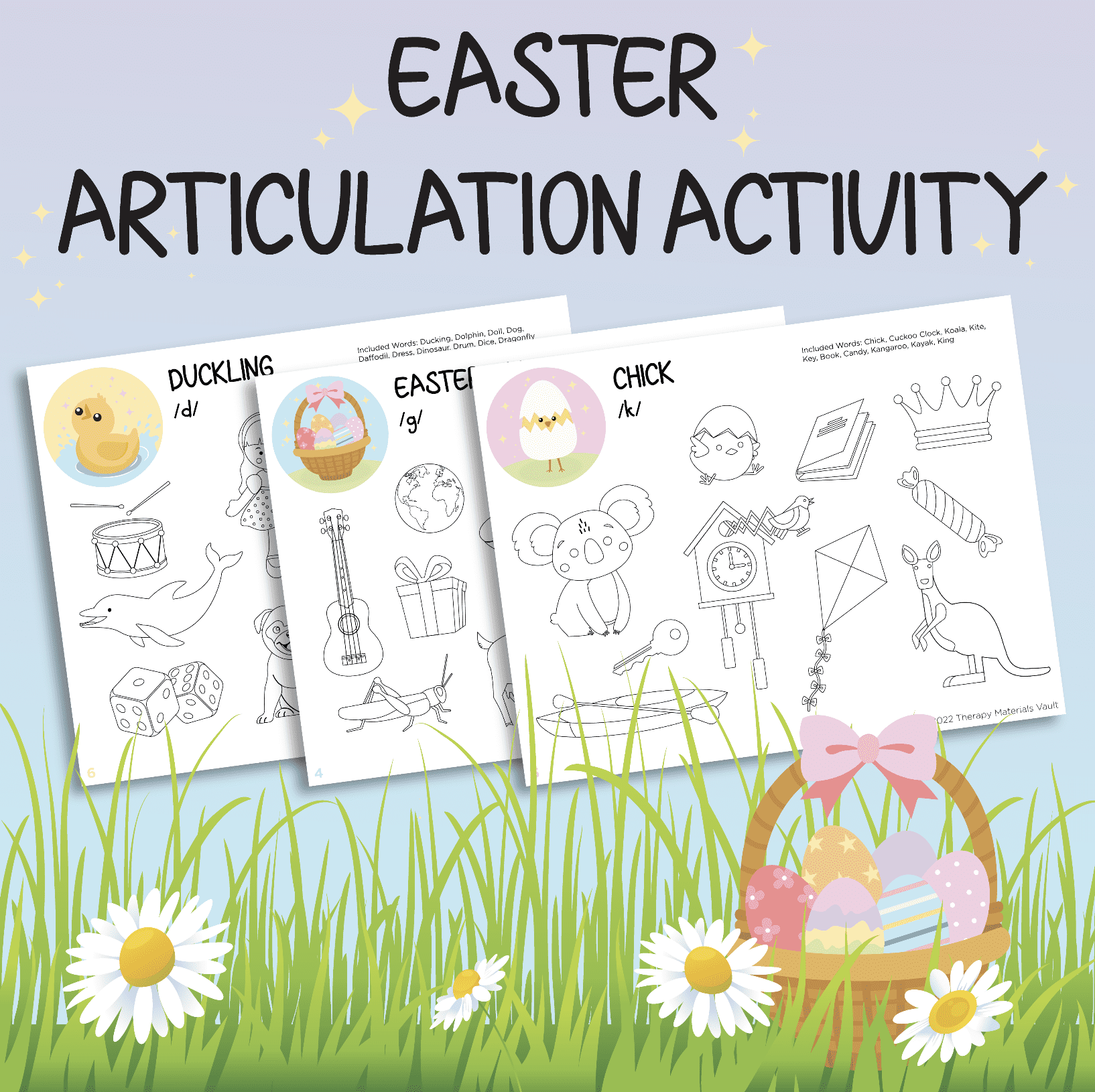 Easter articulation coloring pages tmv