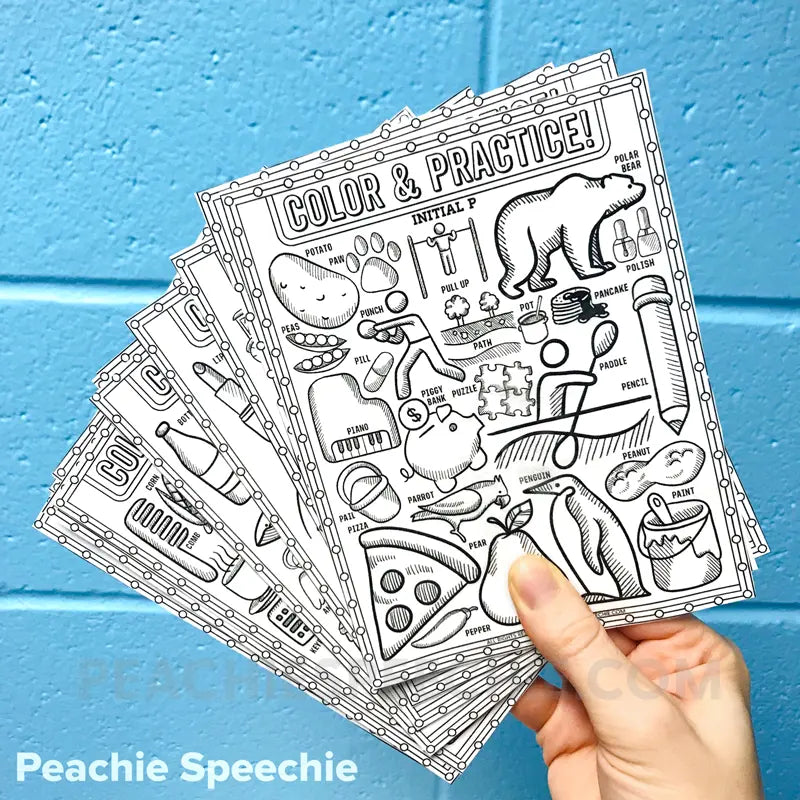 Speech sound coloring pages articulation coloring book