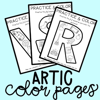 No prep articulation coloring pages by speakeazyslp tpt