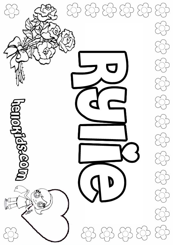 Rylie coloring pages