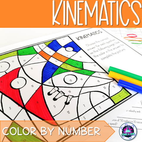 Physics review and sub plan bundle color by number