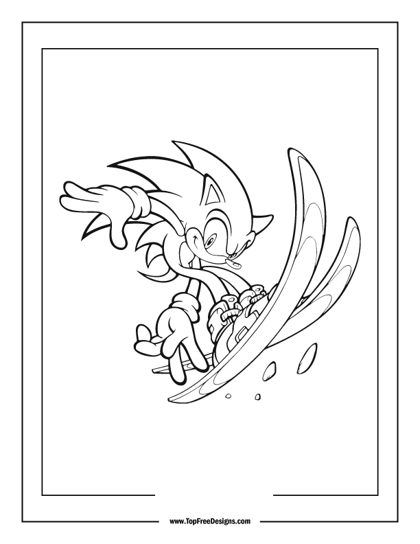 Sonic coloring pages