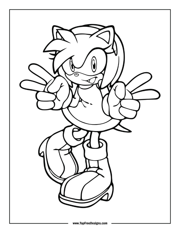 Sonic coloring pages