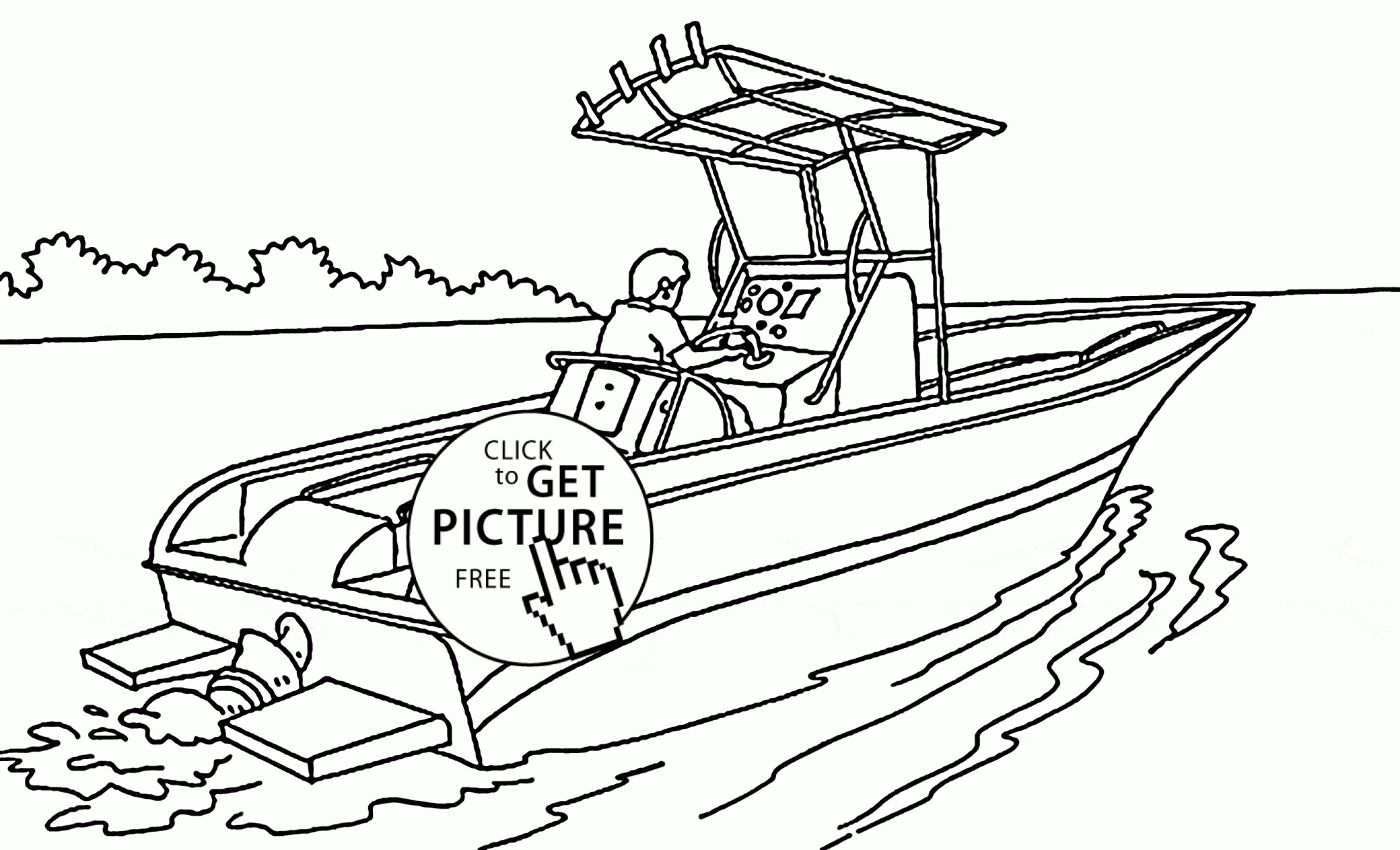 Real speed boat coloring page for kids transportation coloring pages printables free