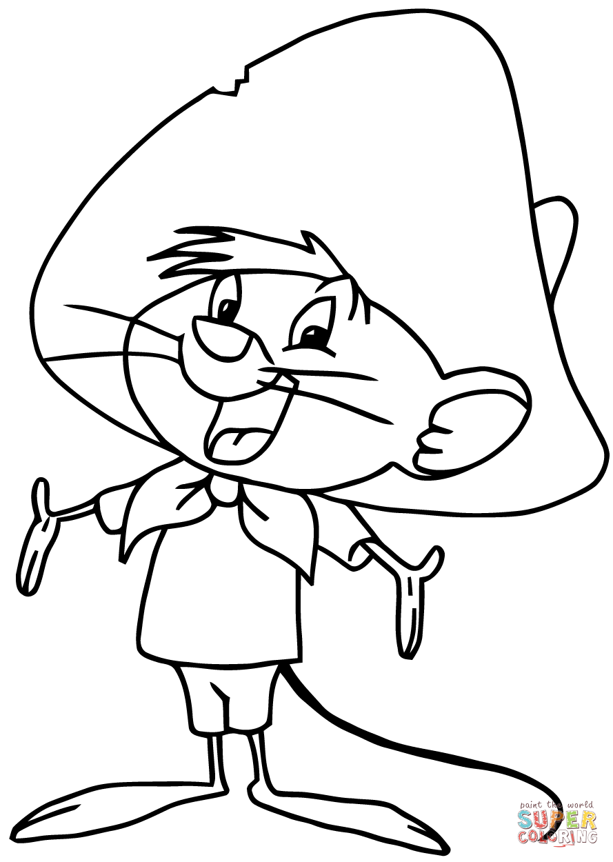 Click the looney tunes speedy gonzales coloring cartoon coloring pages cartoon drawings cartoon character tattoos