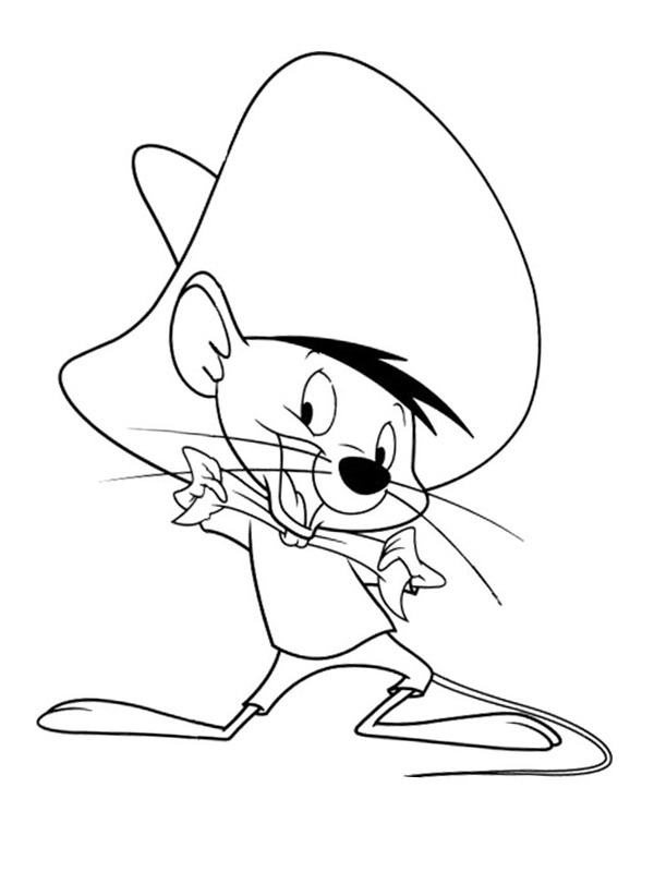 Speedy gonzales coloring page