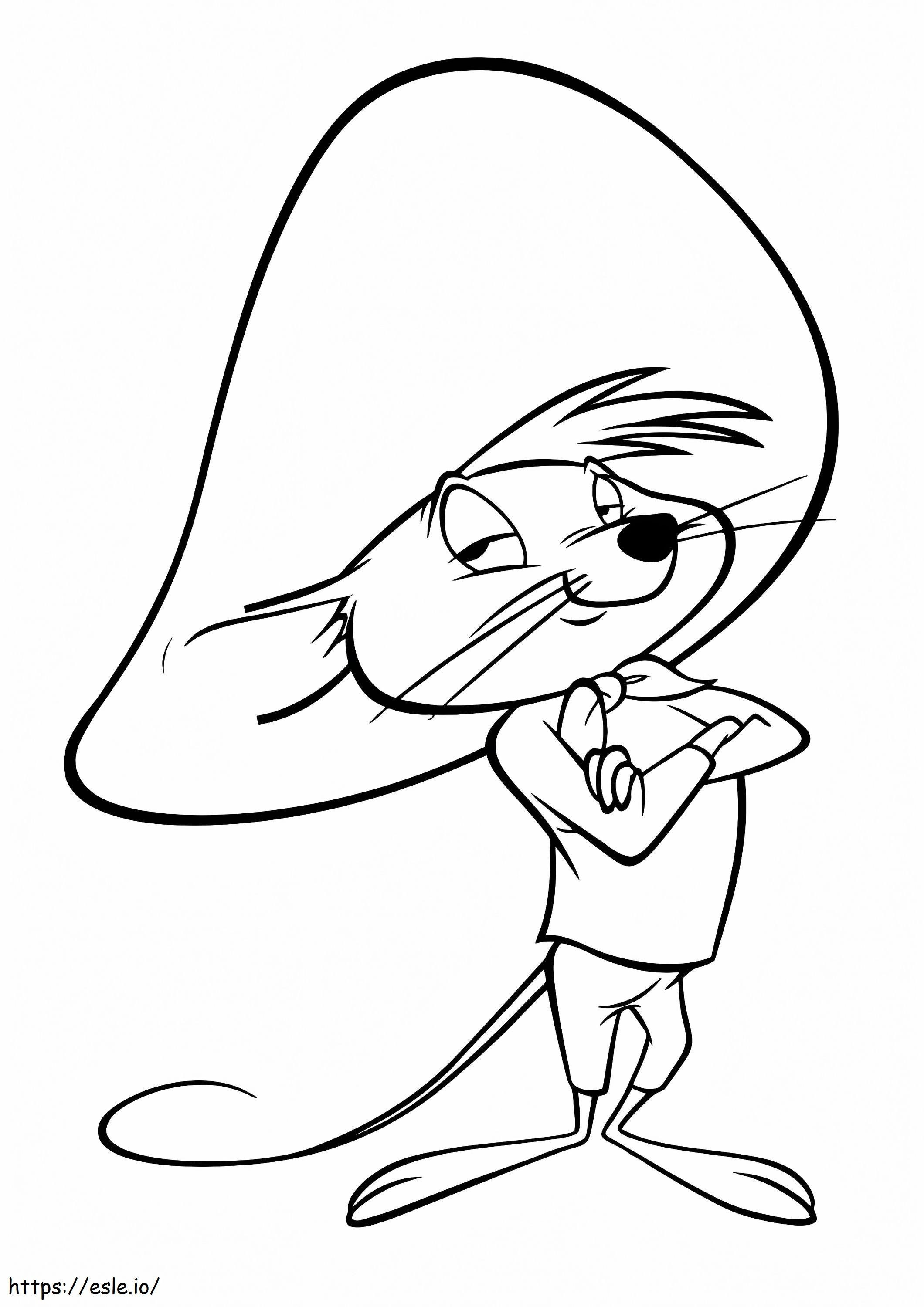 Speedy gonzales to print coloring page