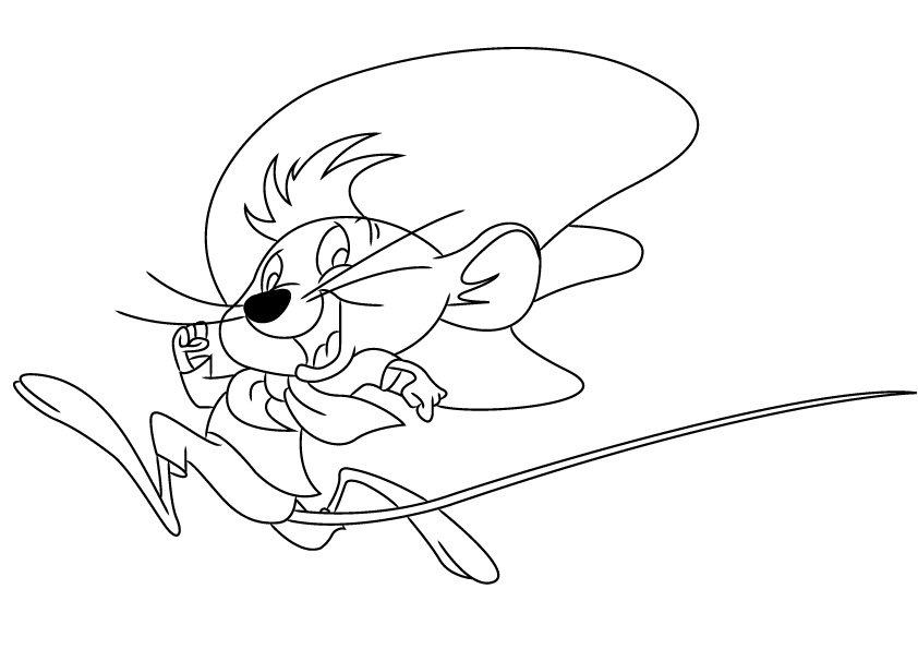 Line art speedy gonzales by izam on