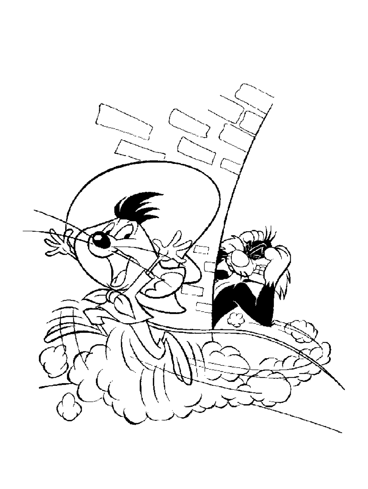 Speedy gonzales coloring page looney tunes spot coloring pages