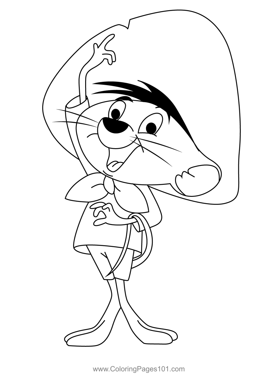 Speedy gonzales coloring page for kids