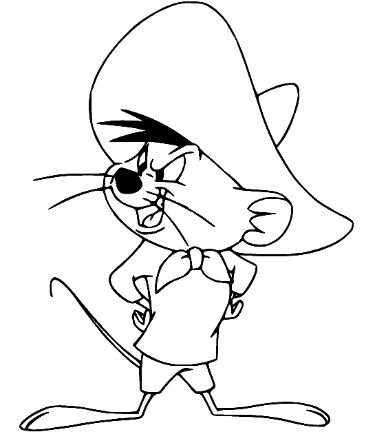 Speedy gonzales coloring pages printable for free download