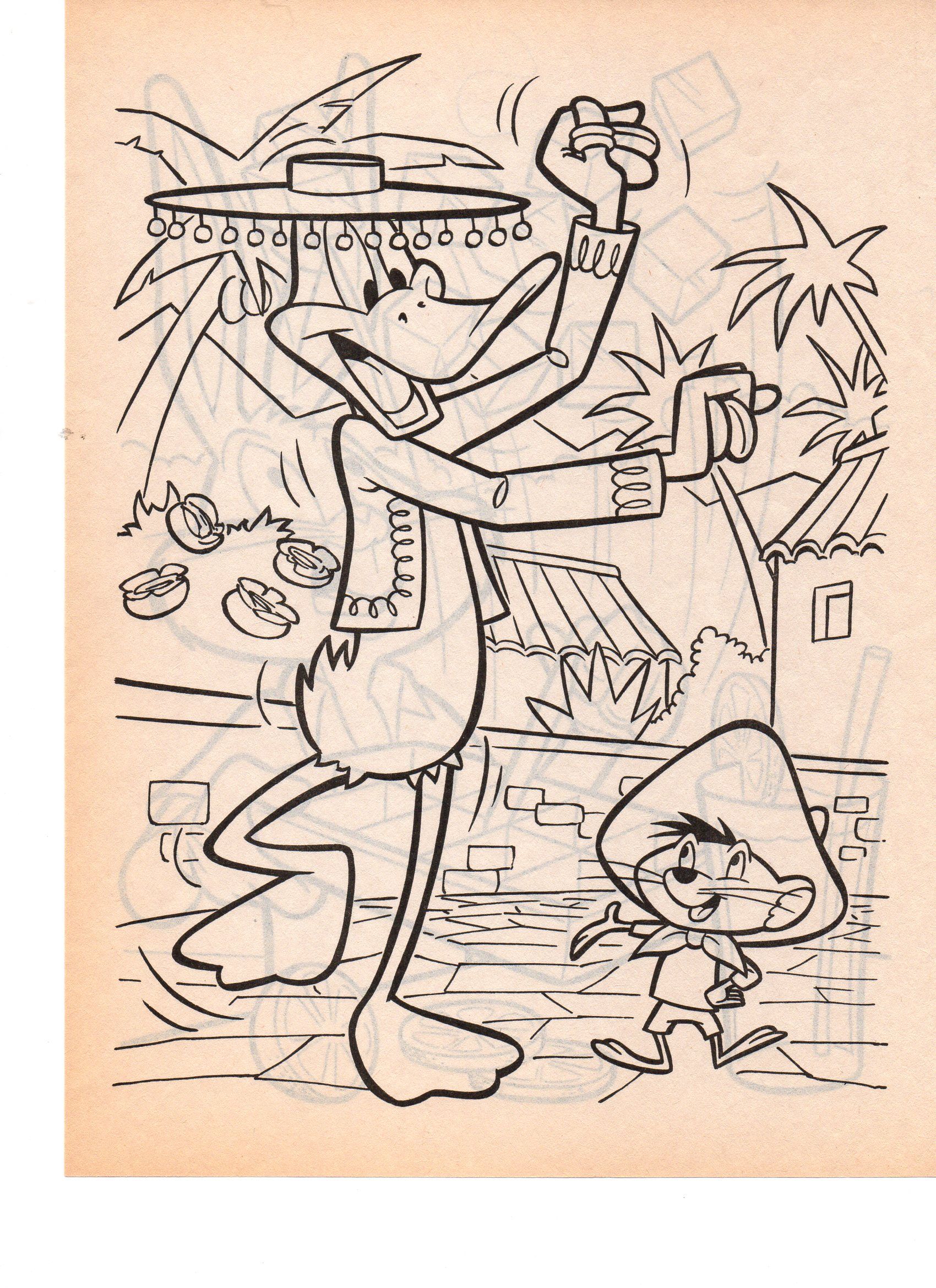 Looney tunes daffy duck n speedy gonzales looney tunes coloring pages create drawing