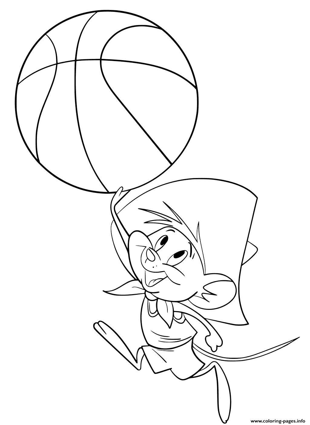 Speedy gonzales space jam a new legacy coloring page printable