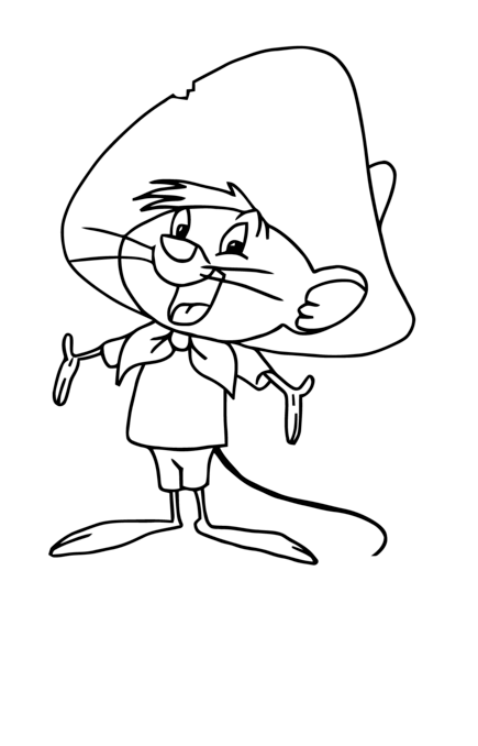 Satisfied speedy gonzales coloring book to print and online