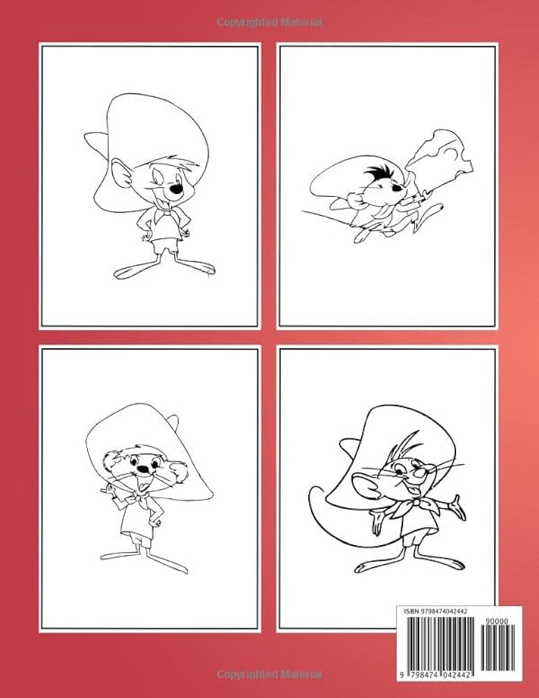 Speedy gonzales kids coloring book speedy gonzales coloring book for kids great speedy gonzales coloring book gift for boys girls press hendeberes kitap